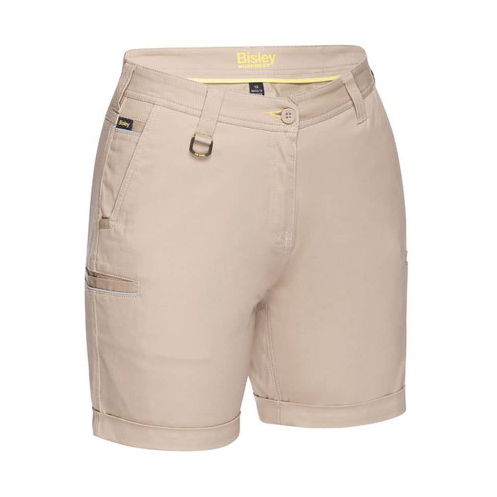 BSHL1015 Women's Stretch Cotton Shorts 280gsm Stone 22 40050326 BSHL1015 BSTN22