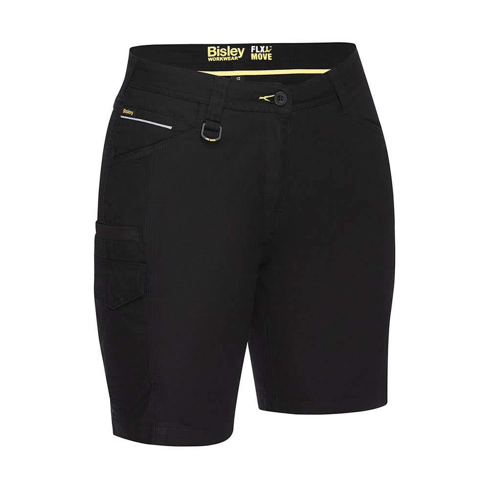 BSHL1044 Flx & Move Women's Cargo Shorts 280gsm Black 10 40050345 BSHL1044 BBLK10