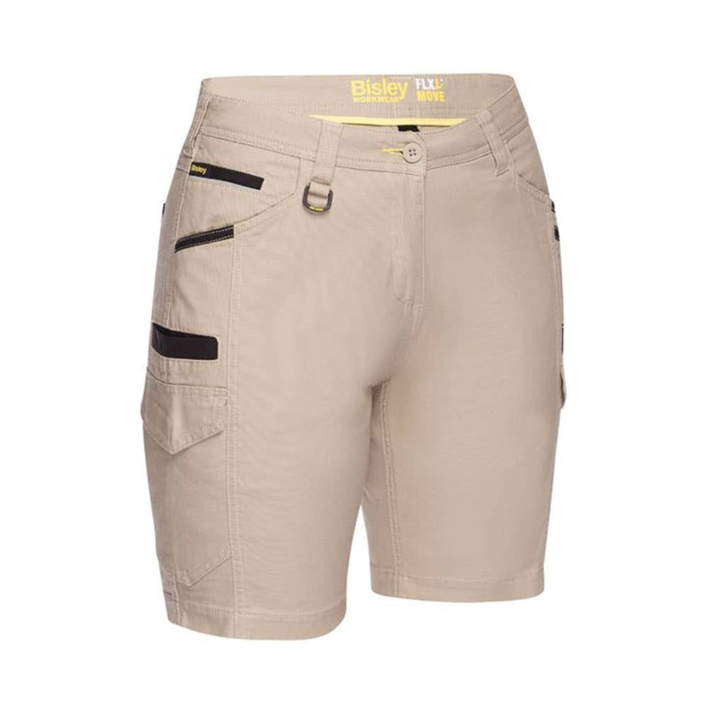 BSHL1044 Flx & Move Women's Cargo Shorts 280gsm Stone 10 40050332 BSHL1044 BSTN10