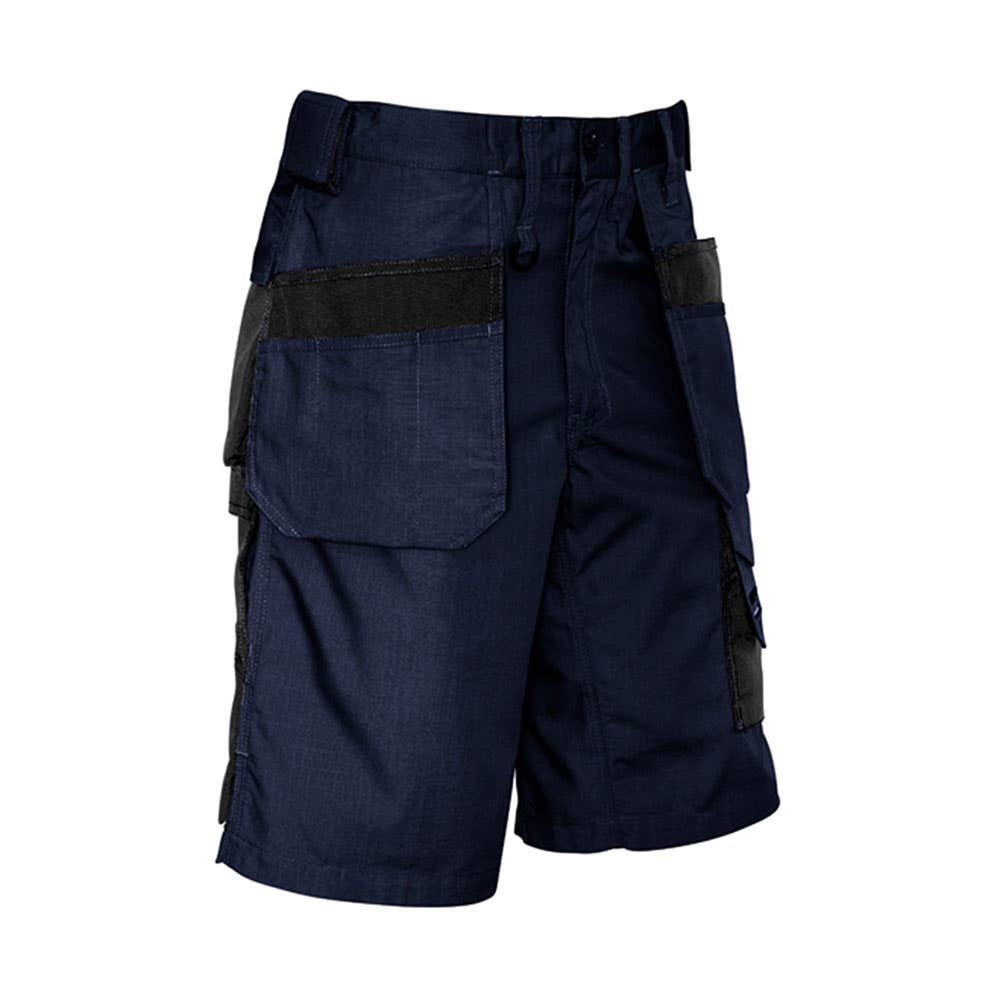 Shorts Poly Cotton Ripstop Multi- Pocket Ultralite Navy/Black 102R Syzmik 40004405 ZS510-NAV/BLK-102