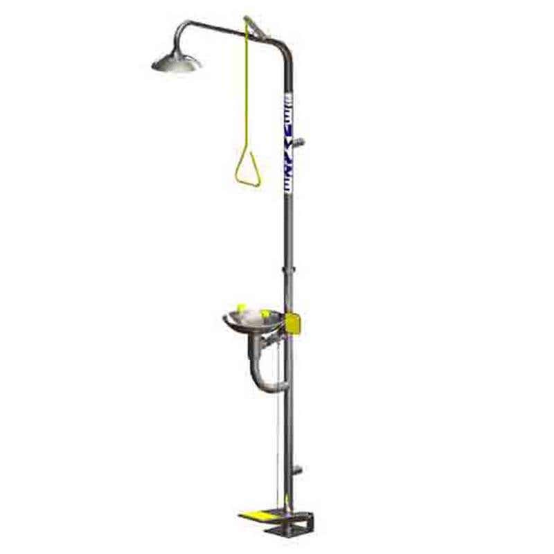 Combination Safety Shower & Eye Wash Unit Hand/Foot Operated 90088180 ECE090