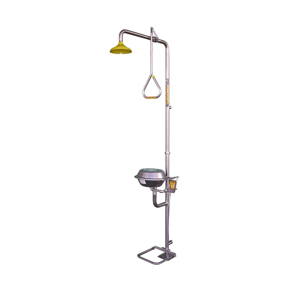 Safety Shower and Eye Wash Unit with Auto Opening Cover 478925 SE693FTL