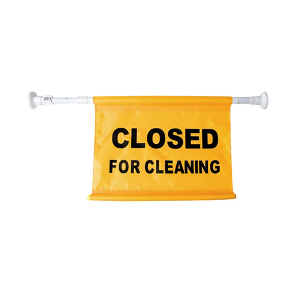 Door Sign CLOSED FOR CLEANING Extendable Handle 780-1,340mm_231424_165498