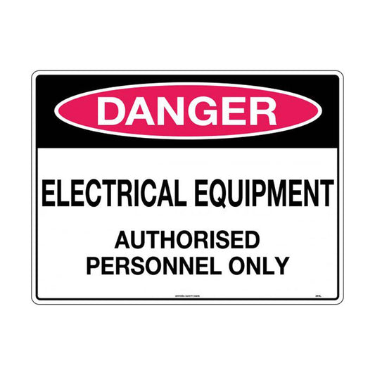 Sign DANGER Electrical Equipment Authorised Personnel Only 240 x 180mm 40022150 244DA