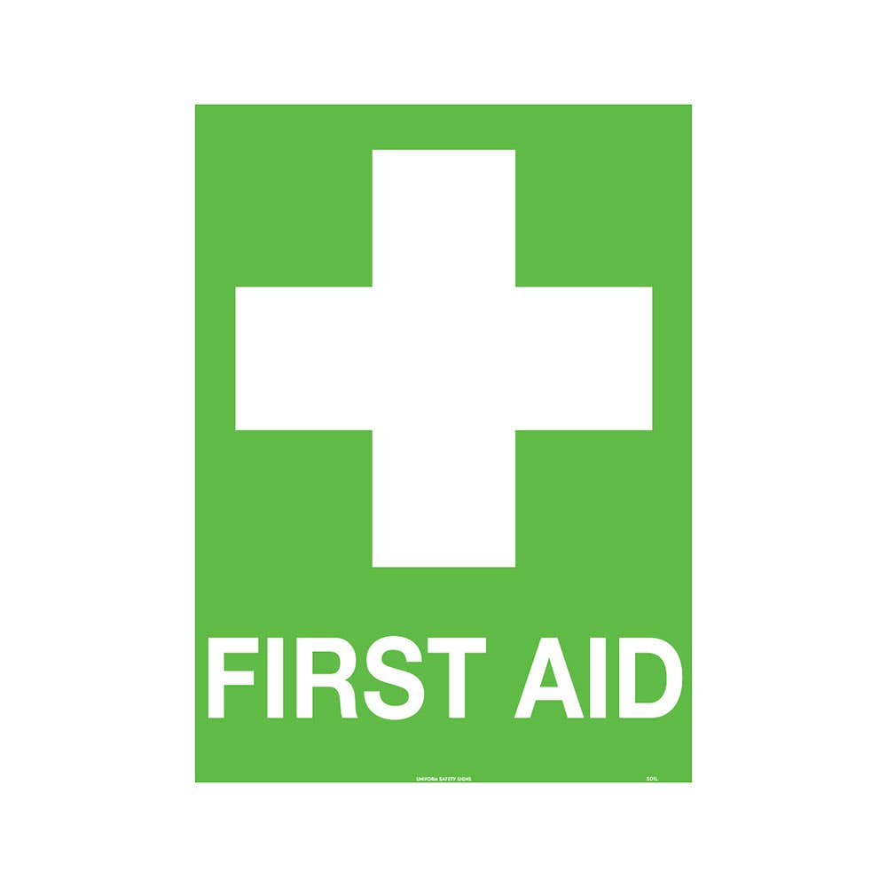 Sign FIRST AID 300 x 225mm Poly 251477 501MP