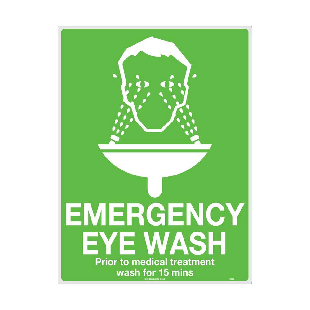Sign Emergency Eye Wash Self Adhesive 240 x 180mm 434625 506DA