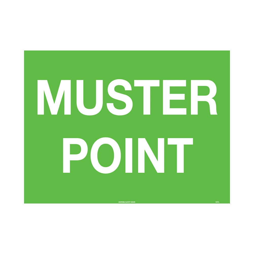 Sign MUSTER POINT 300 x 225mm Metal 40017166 527MM