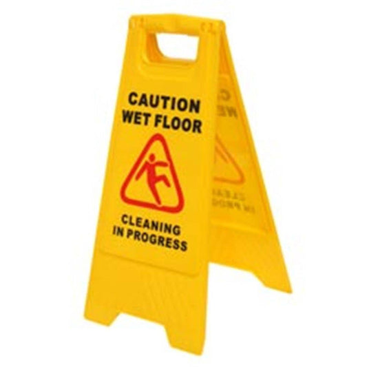 Sign A Frame CAUTION WET FLOOR Heavy Duty Yellow 189203 SABC2420A
