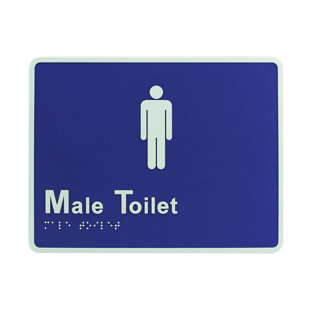 Male Braille Toilet Sign 60018012 BRS1700