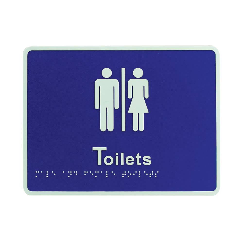Unisex Braille Toilet Sign 60018015 BRS1703