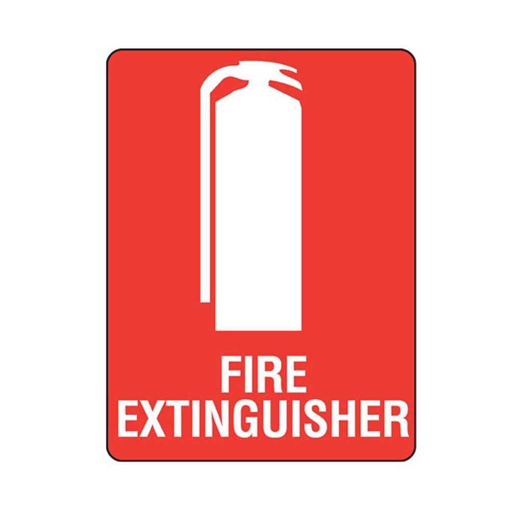Safety Sign FIRE EXTINGUISHER Pictogram Metal 225 x 150mm 540366 BS1185