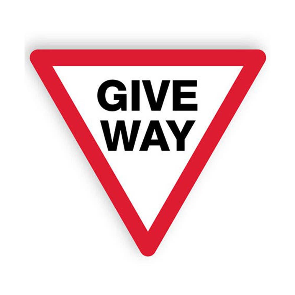 Give Way Traffic Sign GIVE WAY Triangle 750mm – ATOM