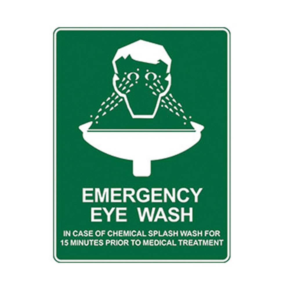 Sign EMERGENCY EYE WASH Metal 300 x 450mm 40040863 ESS504