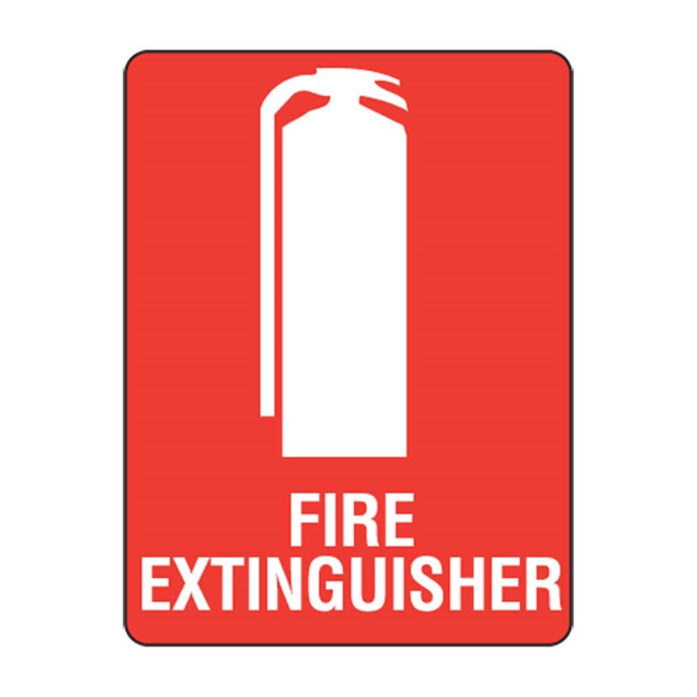 Sign 300x450 FIRE METAL NON-REF FIRE EXTINGUISHER WITH PICTO WHITE ON RED 36021611 834064