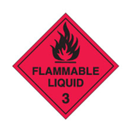 Sign FLAMMABLE LIQUID 3 250mm Self Adhesive Vinyl BLK_126780_835484