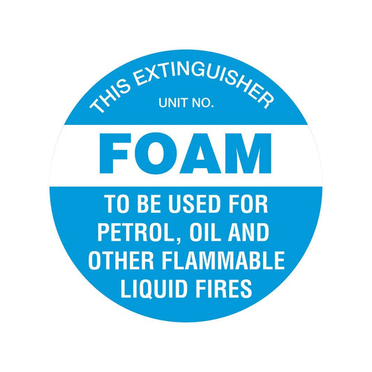 Round Fire Extinguisher Foam Sign 200mm Poly_250546_FRL02P