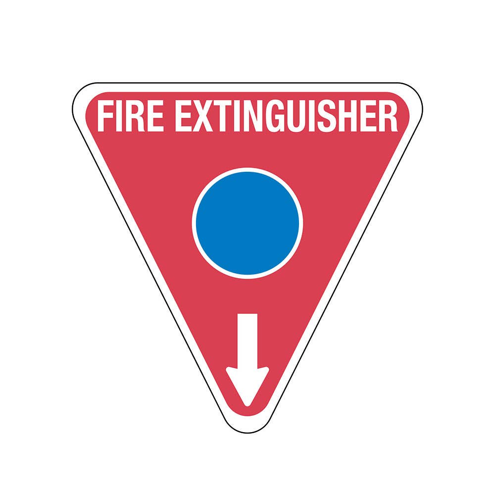 Triangle Fire Extinguisher Marker Foam Sign 350mm Poly – ATOM