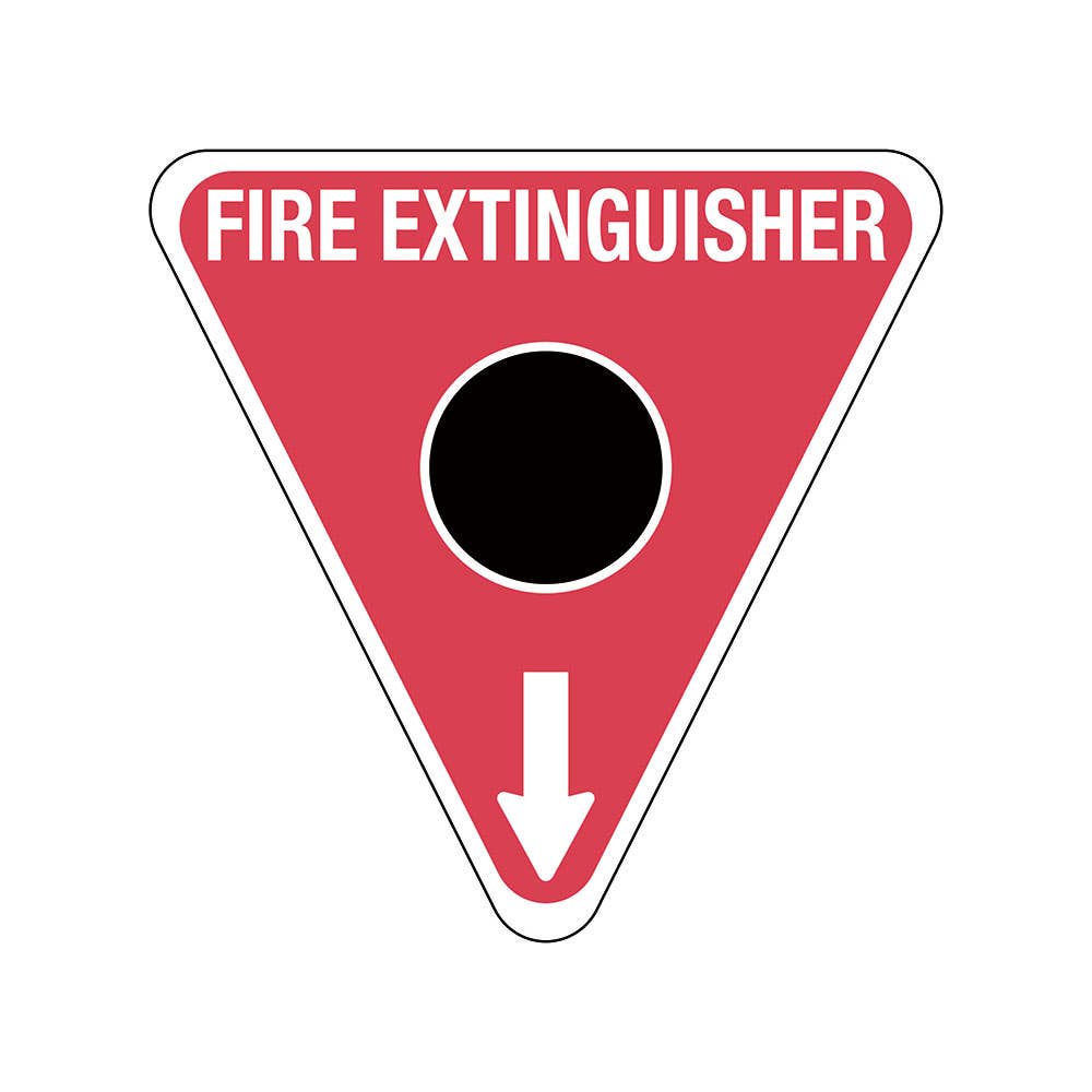 Triangle Fire Extinguisher Marker CO2 Sign 350mm Poly 311467 FRL04TRP