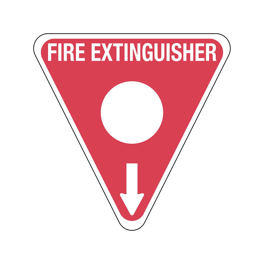 Triangle Fire Extinguisher Marker Powder AB(E) Sign 350mm Poly 403107 FRL05TRP