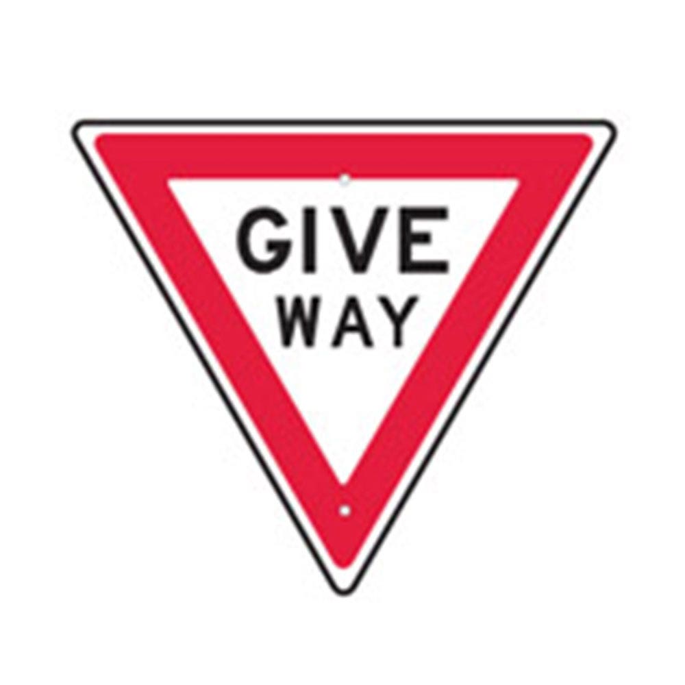 SIGN - GIVE WAY TRIANGLE CLASS 1 ALUMINIUM 750MM 401997 R1-2A