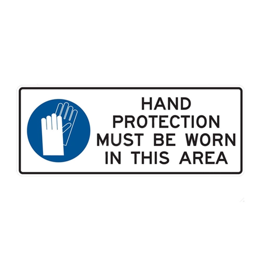 Sign HAND PROTECTION MUST BE.. 180x450 Metal 36021798 832261