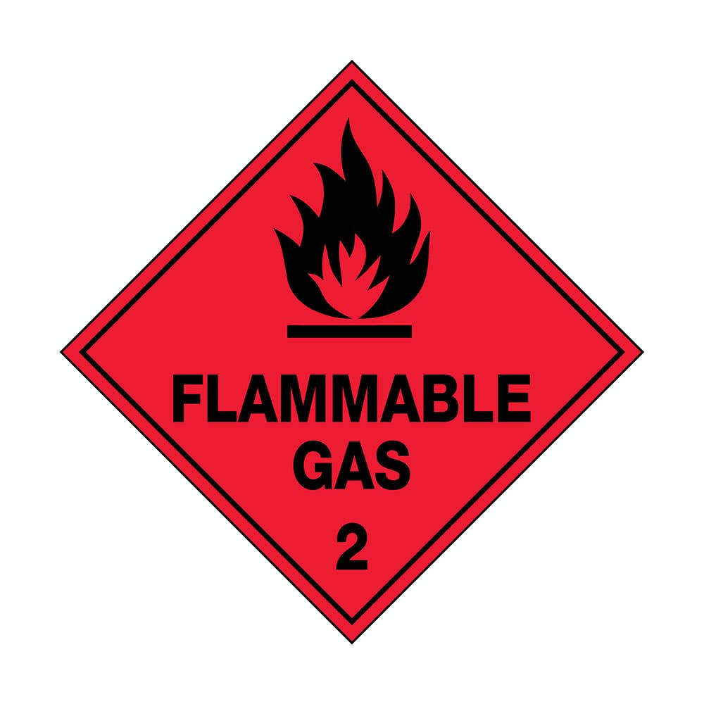 Diamond FLAMMABLE GAS 2 Sign 270 x 270mm Metal_251492_836001