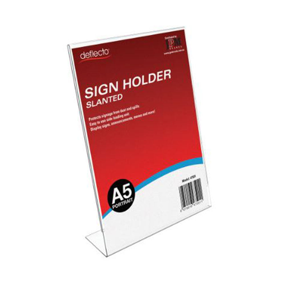 Sign Holder Slanted - A5 Portrait Deflecto  45530_40044343_45530