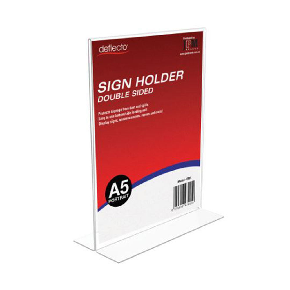 Sign Menu Holder A5 Double Sided Portrait Clear_820028100_45533