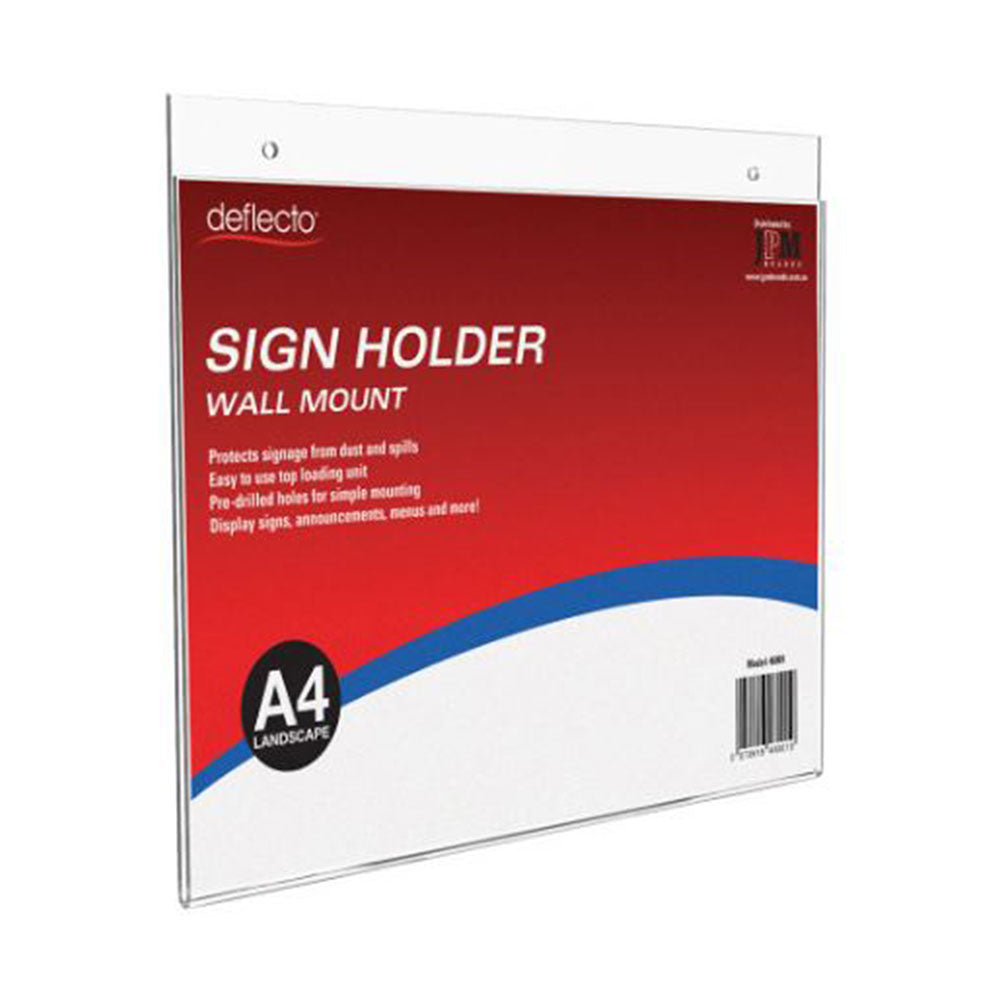 Esselte Sign Menu Holder 47581 A4 Landscape Wall Mount Clear_820028500_45546