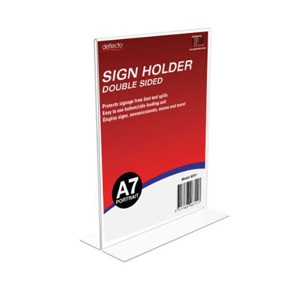 Sign Holder Double Sided - A7 Portrait Deflecto  46711_40044345_46711