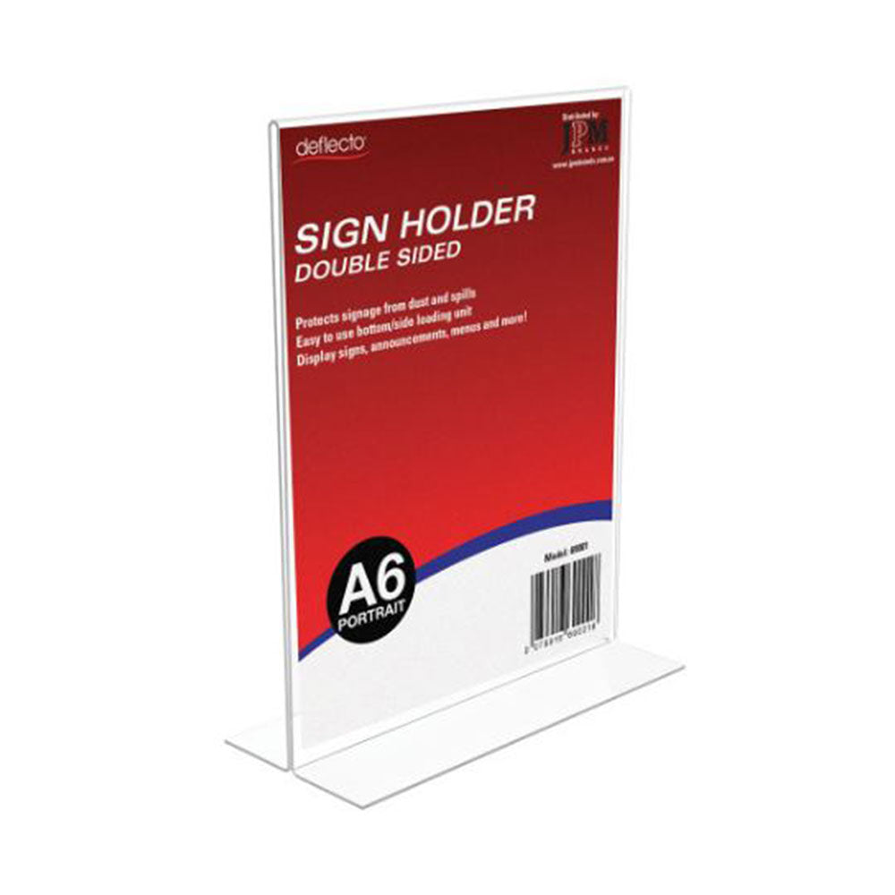 Sign Menu Holder A6 Double Sided Portrait Clear_1042663_45515