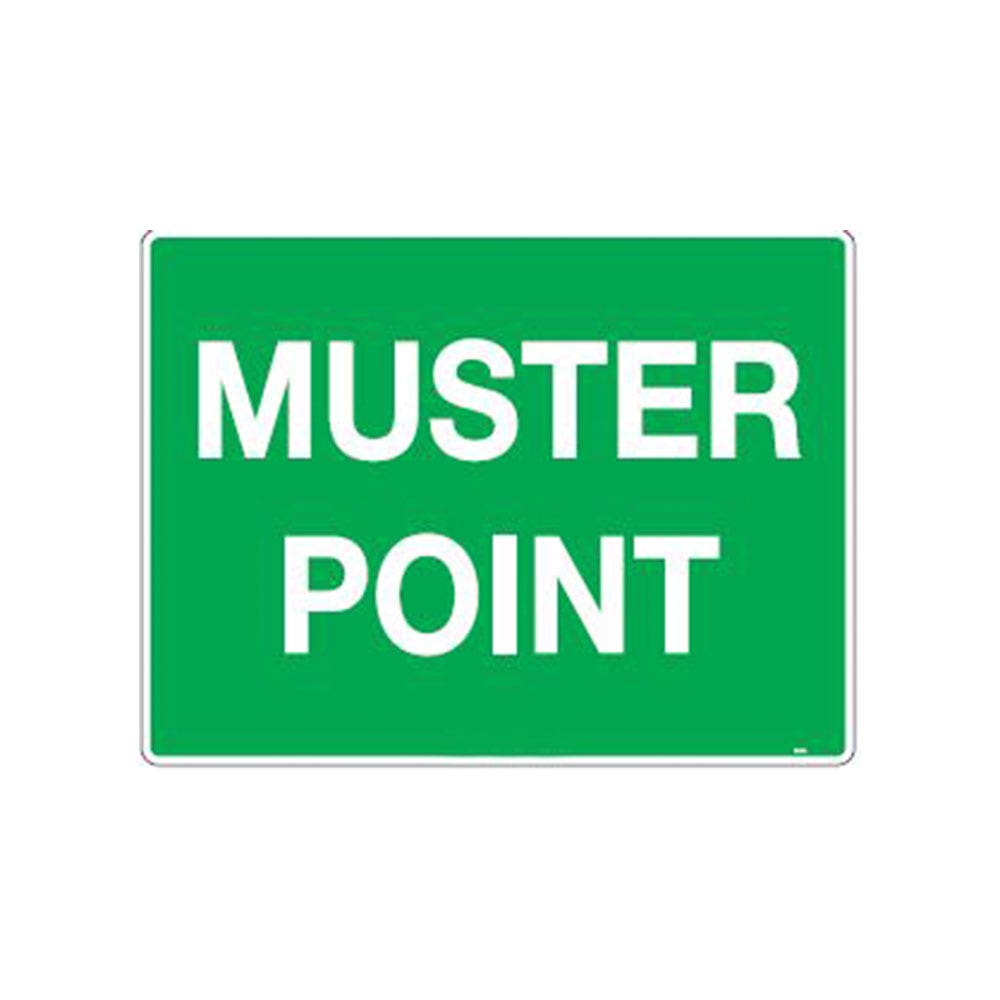 Sign MUSTER POINT Metal Class 2 Green/White 90031910 865940