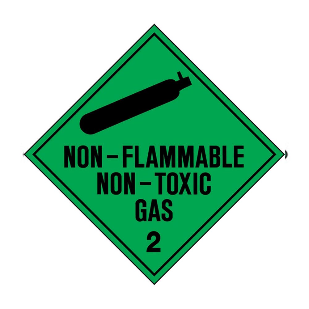 Sign NON FLAMMABLE NON TOXIC GAS 2 Diamond 300 x 300mm Metal 90031686 836002