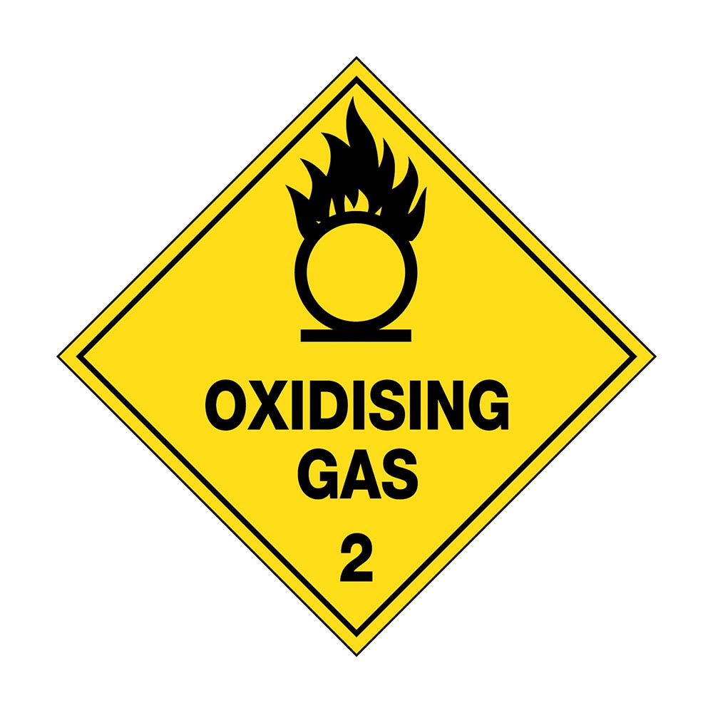 Sign OXIDIZING GAS 2 Diamond 300 x 300mm Metal_90031687_836018