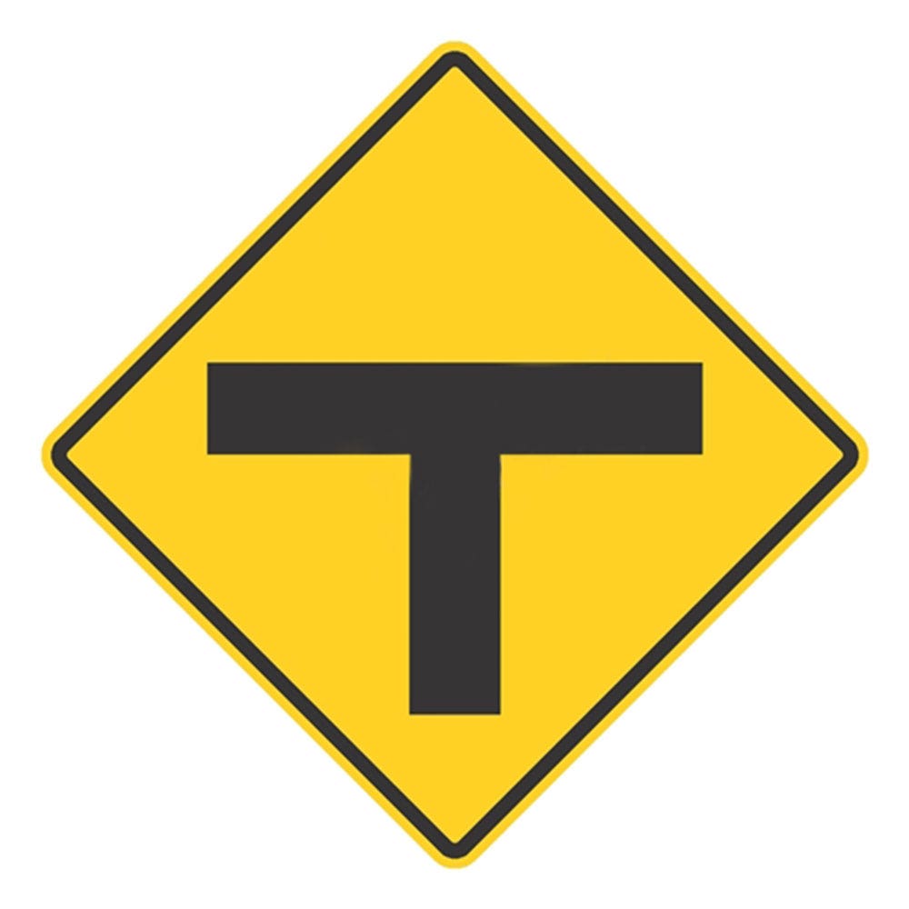 WARNING T JUNCTION SYBL 600X600 C1 ALUM 36021752 W2-3A