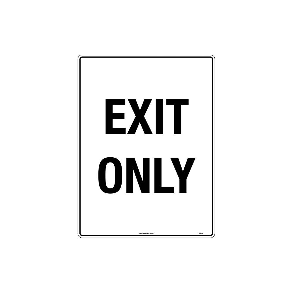 Exit Only Sign Metal 450 x 300mm 408695 TC431LSM