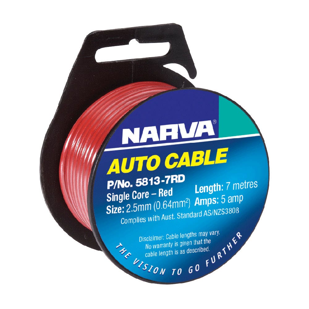 Single Core Cable Red 3mm x 30m 10A 95358048 5813-30RD