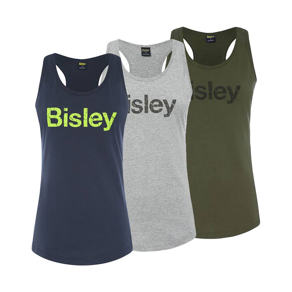 BKSL063 Women's Lightweight Cotton Logo Singlet BKSL063