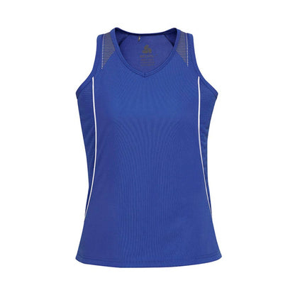 Razor Singlet Ladies Royal/White - 8 36018893 SG407L-ROY/WHT-8