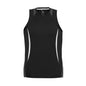 Biz Collection Mens Razor Singlet XL SG407M 507110 SG407M-BLK-WHT-XL