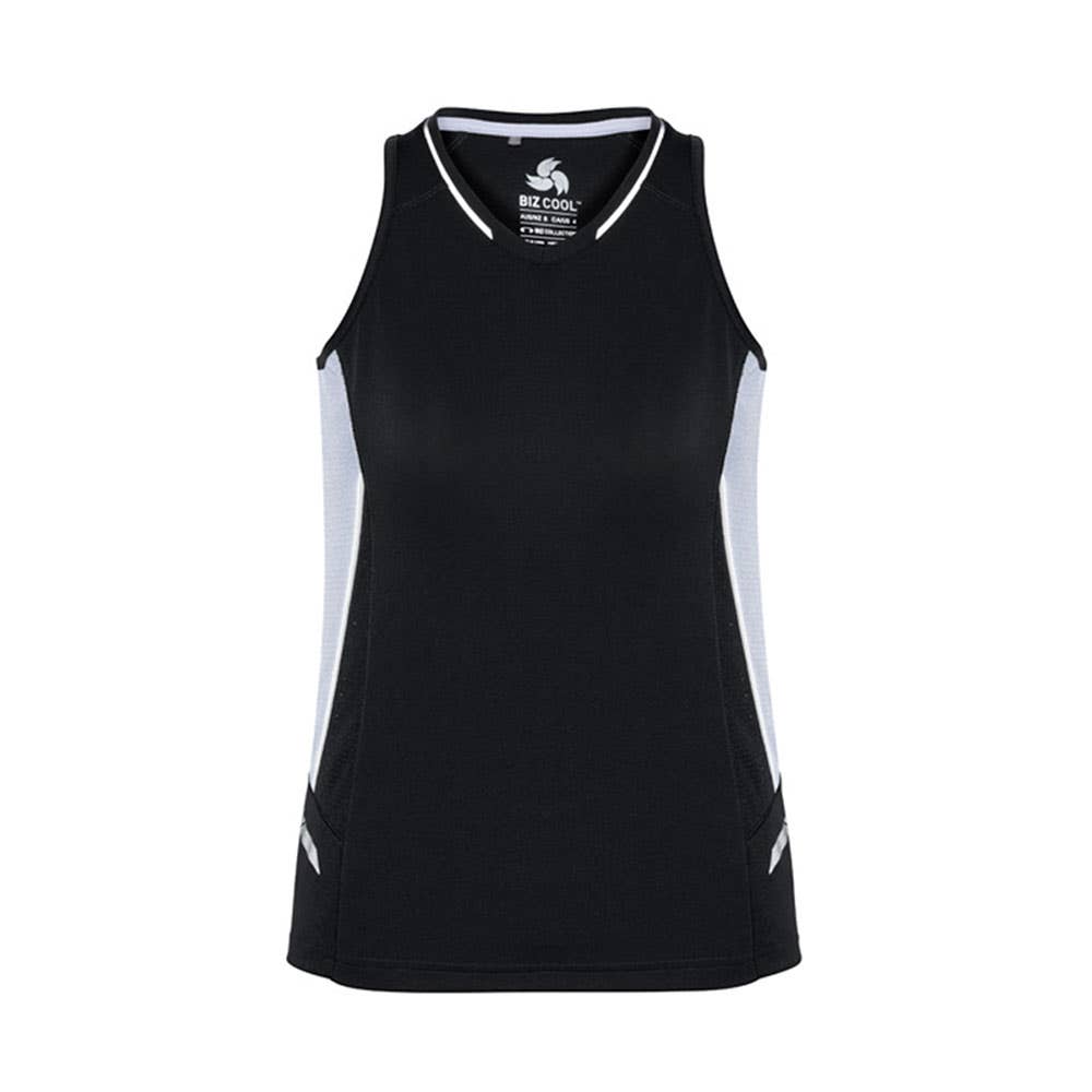 Ladies Singlet Renegade Blk/White/Silver - 12 36018896 SG702L-BLK/WHT/SLV-12
