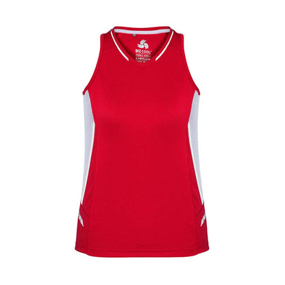 Ladies Singlet Renegade Red/White/Silver - 8 36018900 SG702L-RED/WHT/SLV-8