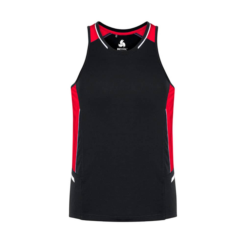 Singlet Mens Renegade Blk/Red/Sil - L 36018901 SG702M-BLK/RED/SLV-L