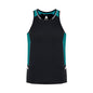 Singlet Mens Renegade Blk/Tea/Sil - 2XL 36018903 SG702M-BLK/TEAL/SLV-2XL