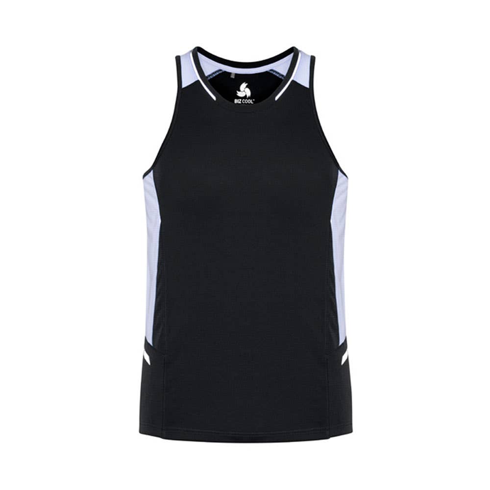 Singlet Mens Renegade Blk/Wht/Sil - L 36018905 SG702M-BLK/WHT/SLV-L