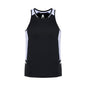 Singlet Mens Renegade Blk/Wht/Sil - L 36018905 SG702M-BLK/WHT/SLV-L
