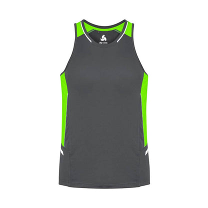 Singlet Mens Renegade Gry/Fluro Lime/Sil - L 36018908 SG702M-GRY/LIM/SLV-L