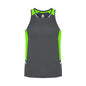 Singlet Mens Renegade Gry/Fluro Lime/Sil - L 36018908 SG702M-GRY/LIM/SLV-L