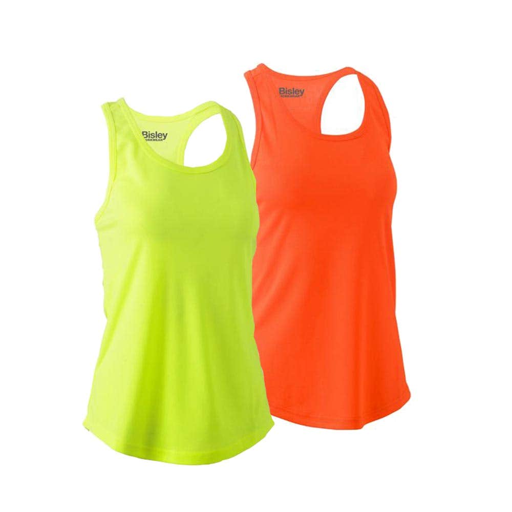 BKL0439 Ladies Racer Back Singlet Poly Mesh 130gsm Bisley WALBKL0439