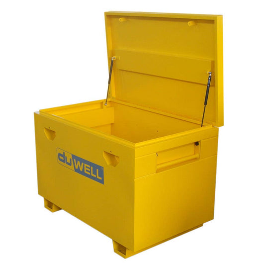 Steel Forkliftable Site Box 1,220 x 760 X 840mm Yellow 61072480 SITBOX1200